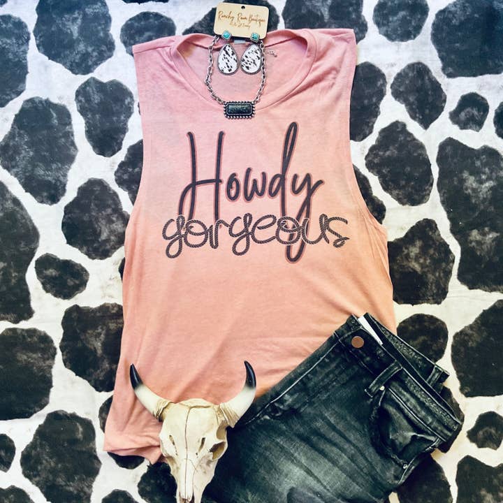 Ranchy Roan Boutique - Wholesale Tank Top - Women's - Howdy Gorgeous Tank