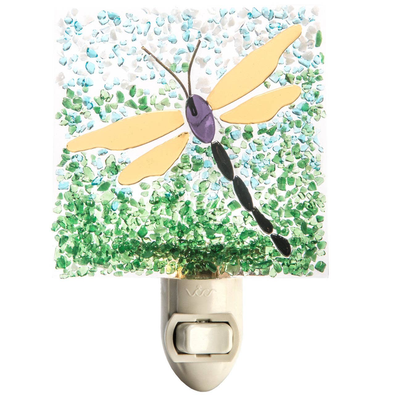 J Devlin Glass Art & Bert Anderson Collection - Wholesale Night Light - Ntl 218-2 Dragonfly Night Light1