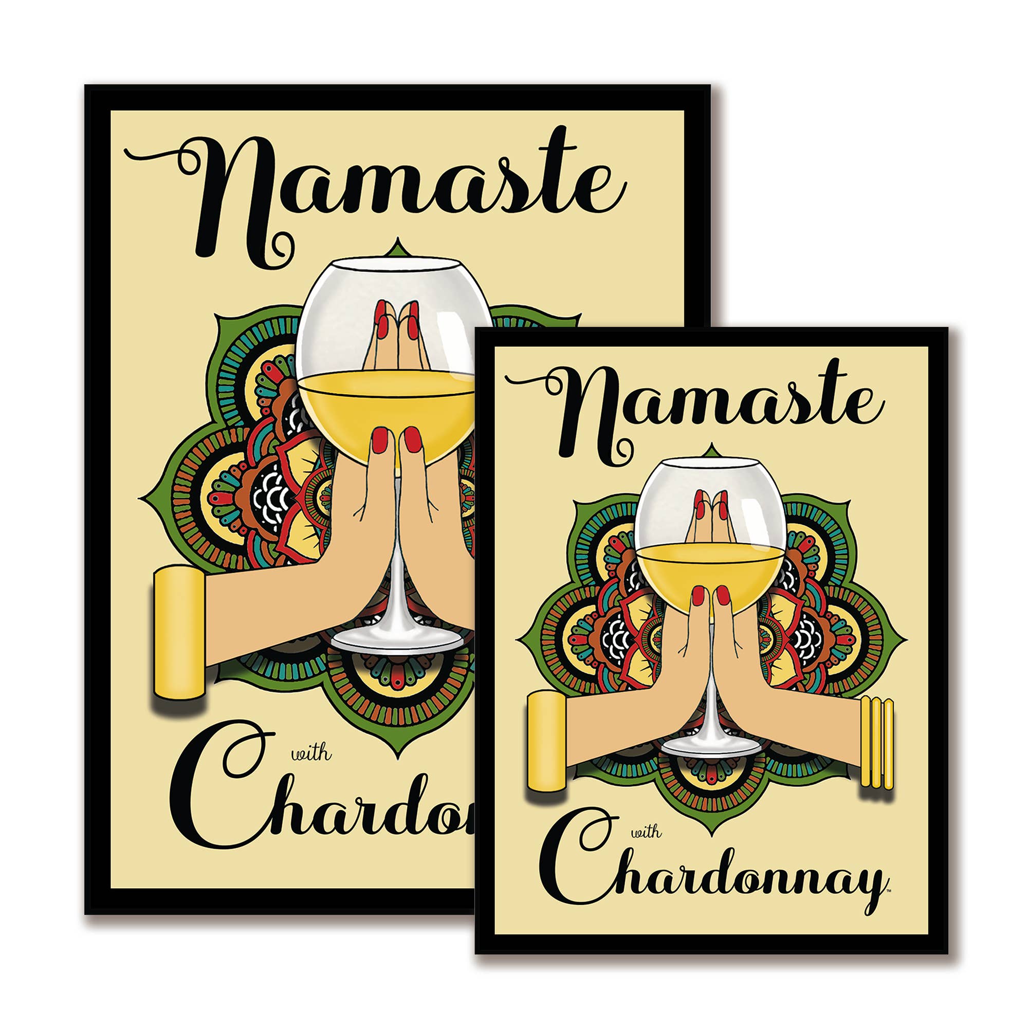 Laugh Lines - Wholesale Sign - Namaste With Chardonnay Sign2