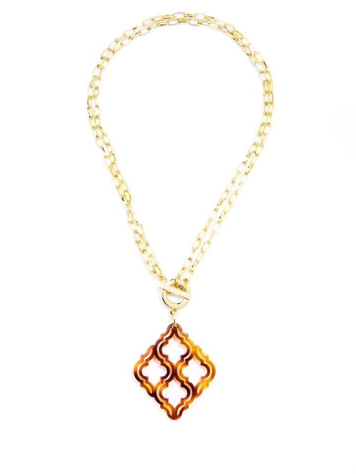 Lattice Pendant Necklace for wholesale by ZENZII Jewelry