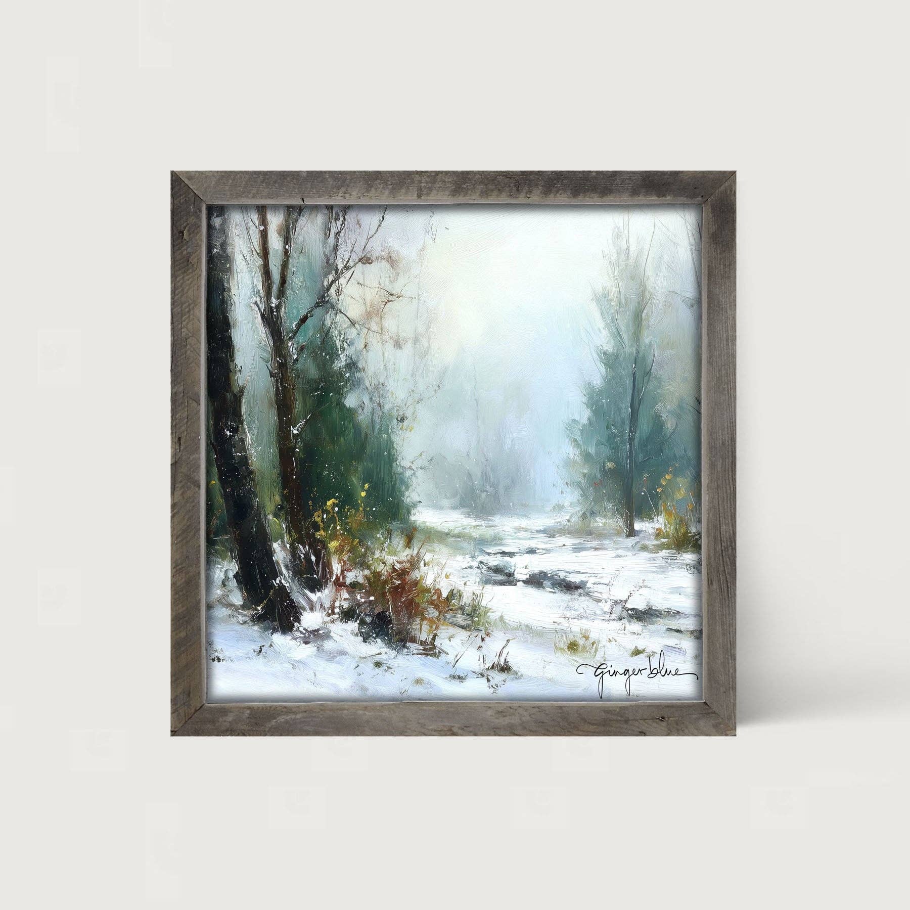 ginger blue - Wholesale Art Print - Snowy Forest12