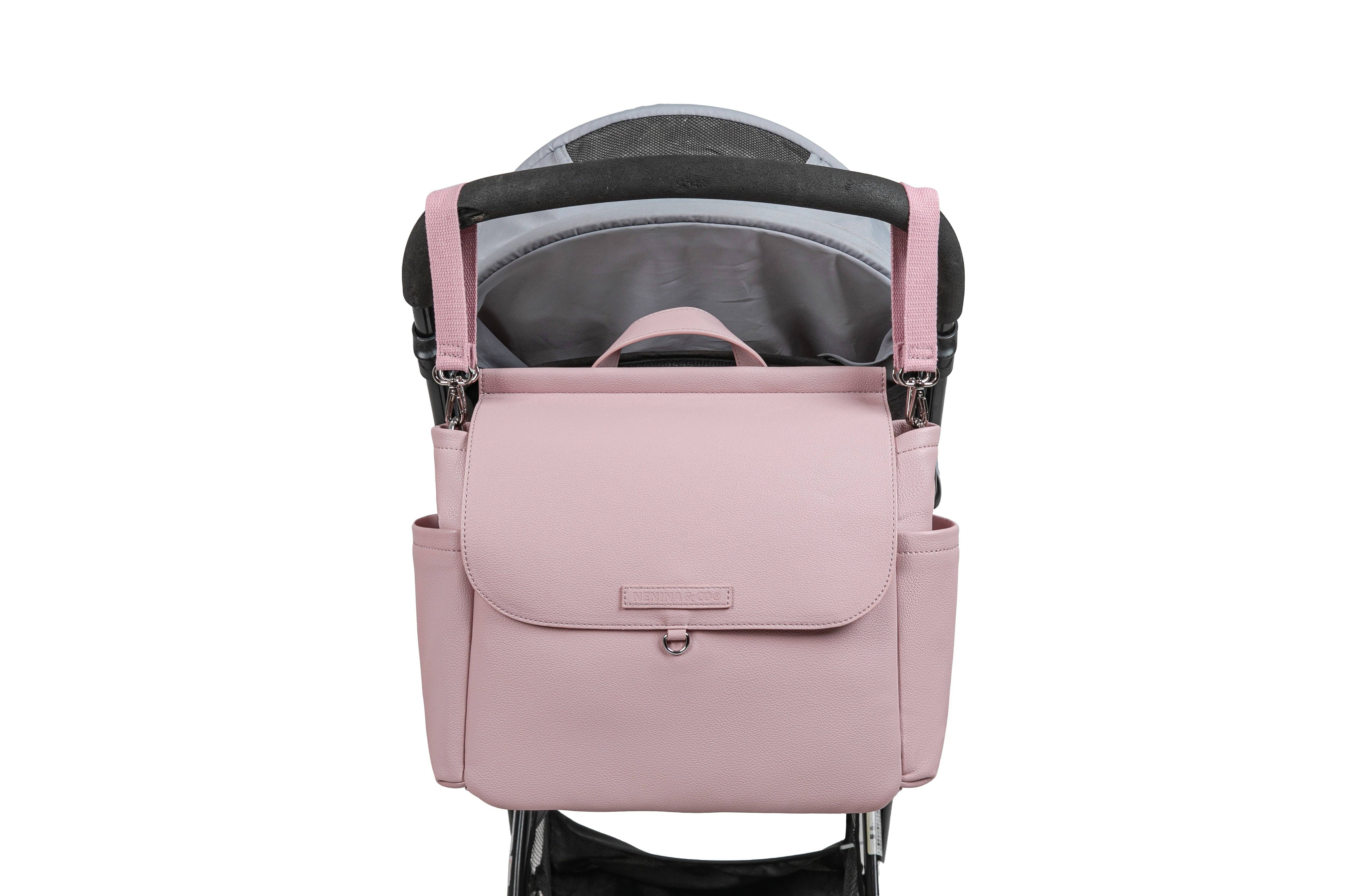 Nenina & Co - Vente Sac à langer – bébé - Sac maternité MIREM By Nenina & Co rose pâle avec tapis à langer offert8