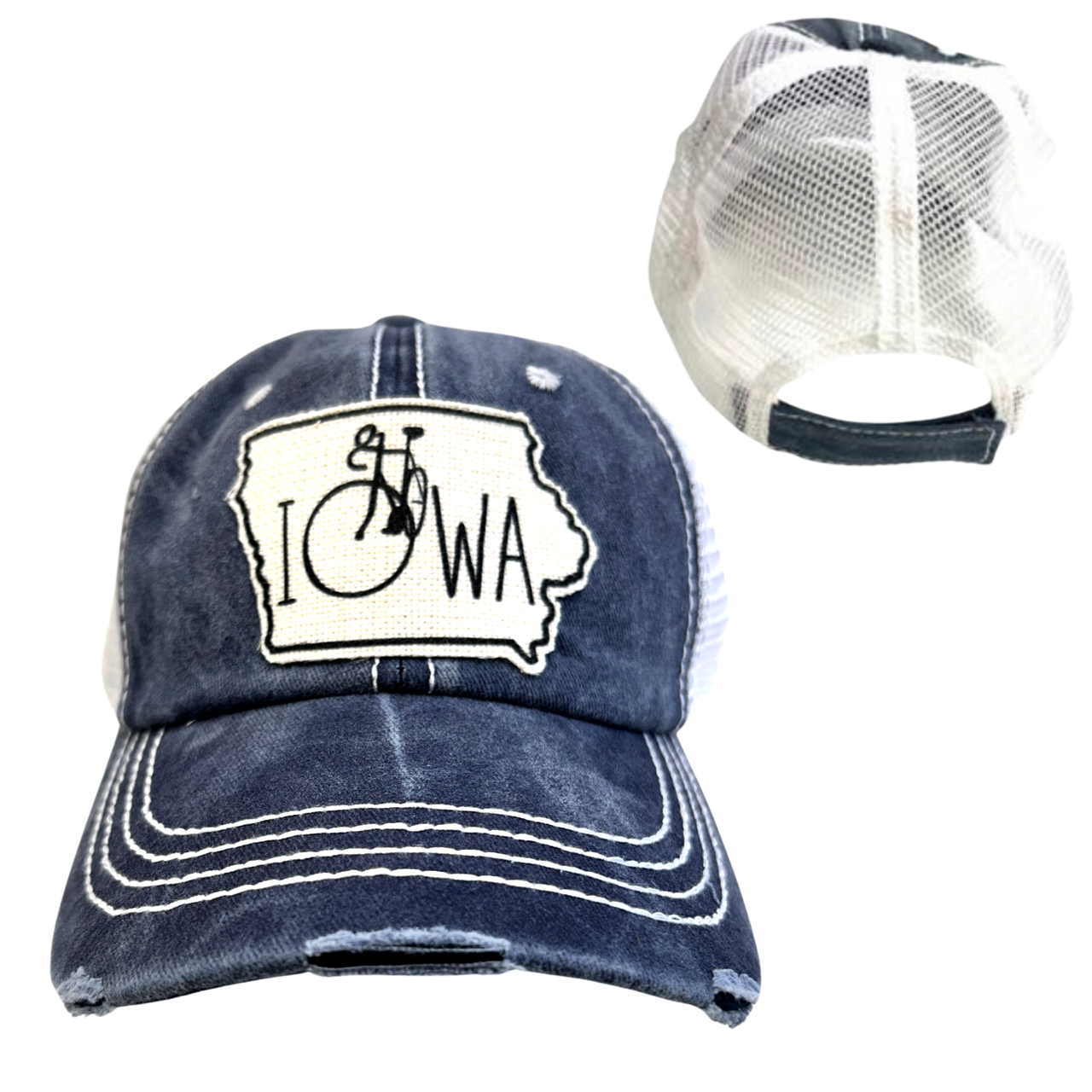 dkhandmade - Vente Casquette de camionneur – femme - CHAPEAU DE VÉLO IOWA10