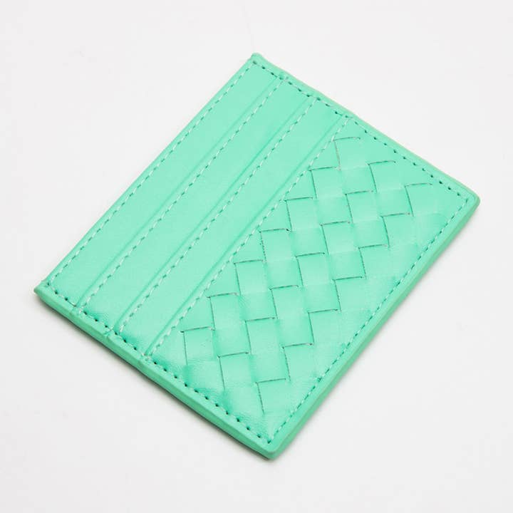 Sensibling Corp. - Vendita all'ingrosso Portacarte - Donna - Portafoglio con porta carte Basket Weave in ecopelle26