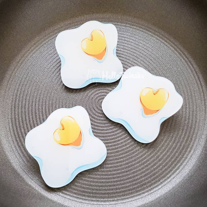 Egg Acrylic Pin for wholesale by HelloTwinsies