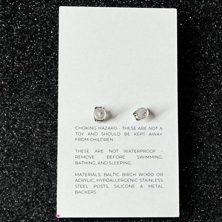 The Delightful Dabbler LLC - Wholesale Stud/Post Earrings - Spooky Ghost Halloween Stud Earrings – Acrylic Jewelry5