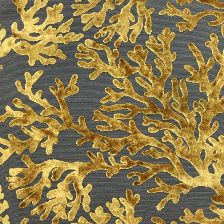 Top Fabric – wholesale Fabric – St. Tropez - Scuba, Coral Pattern Burnout Velvet Upholstery Fabric by the yard.