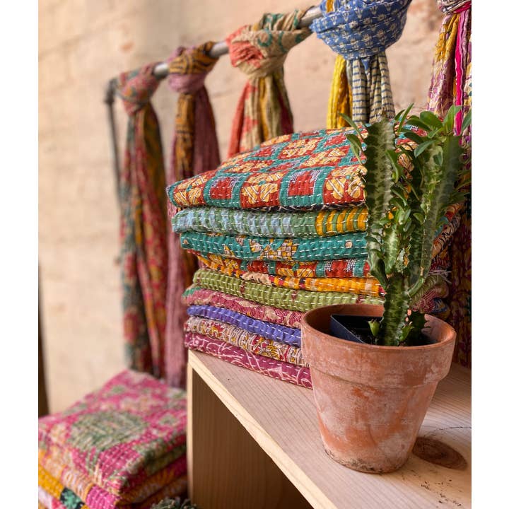 Seeds - Wholesale Scarf - Women's - Kantha Scarf Scarves | Made From Recycled Cotton Saris 6