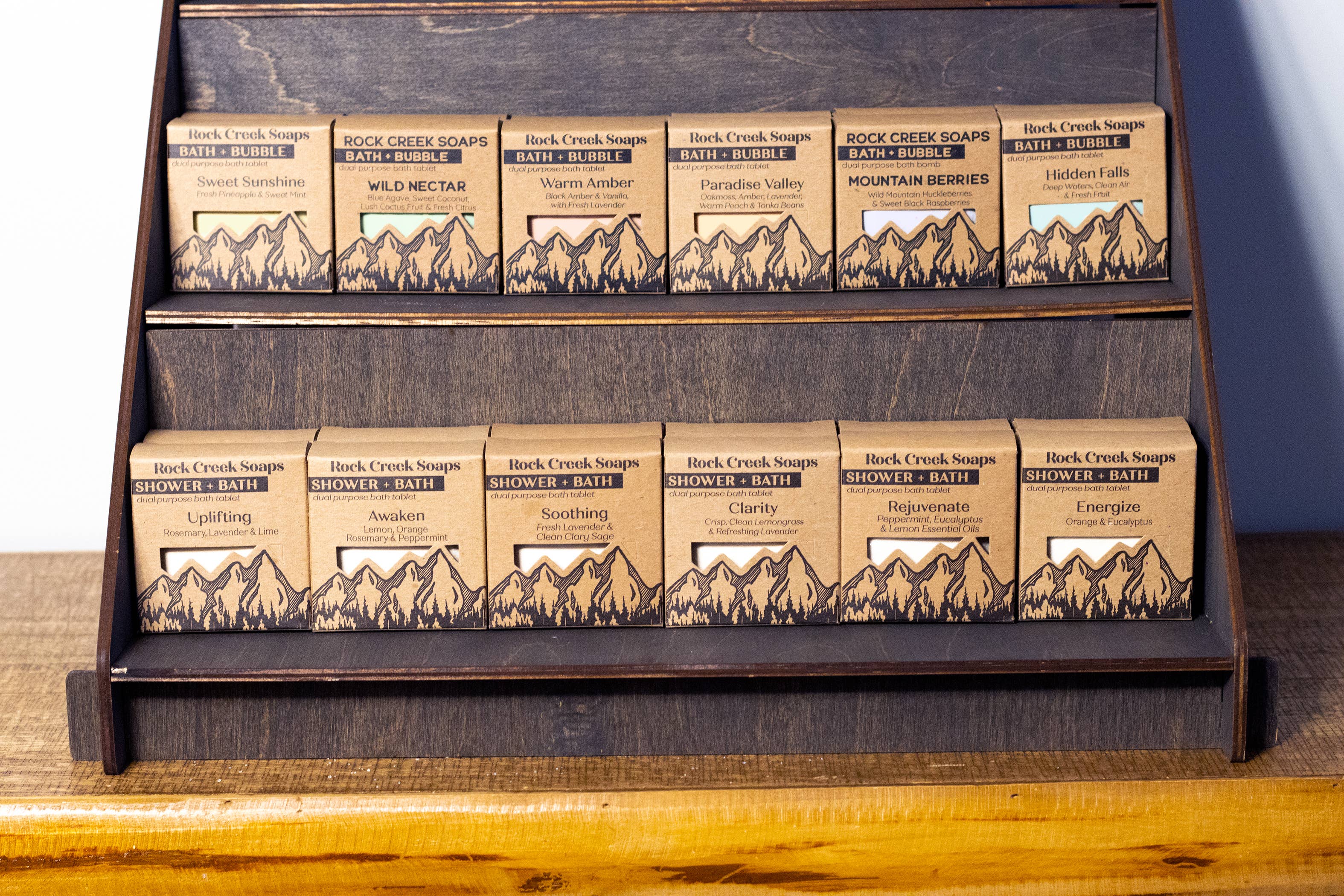 Rock Creek Soaps - Vente Bombe de bain/poudre effervescente pour le bain - Boîte d'échantillons de vapeur pour douche et bombe de bain1