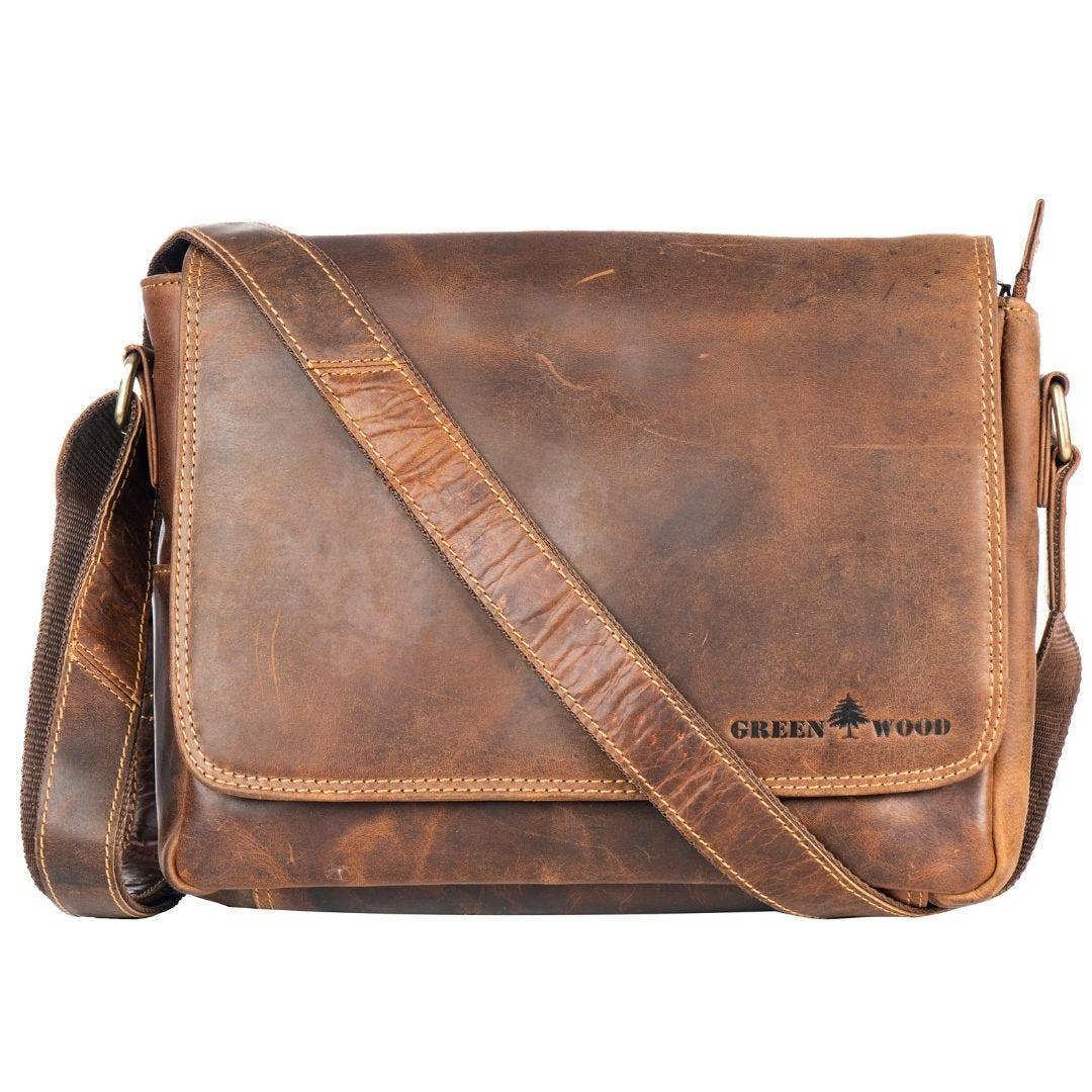 Greenwood Leather - Wholesale Messenger Bag - Unisex - Smart Messenger Steven 13" - GW1151