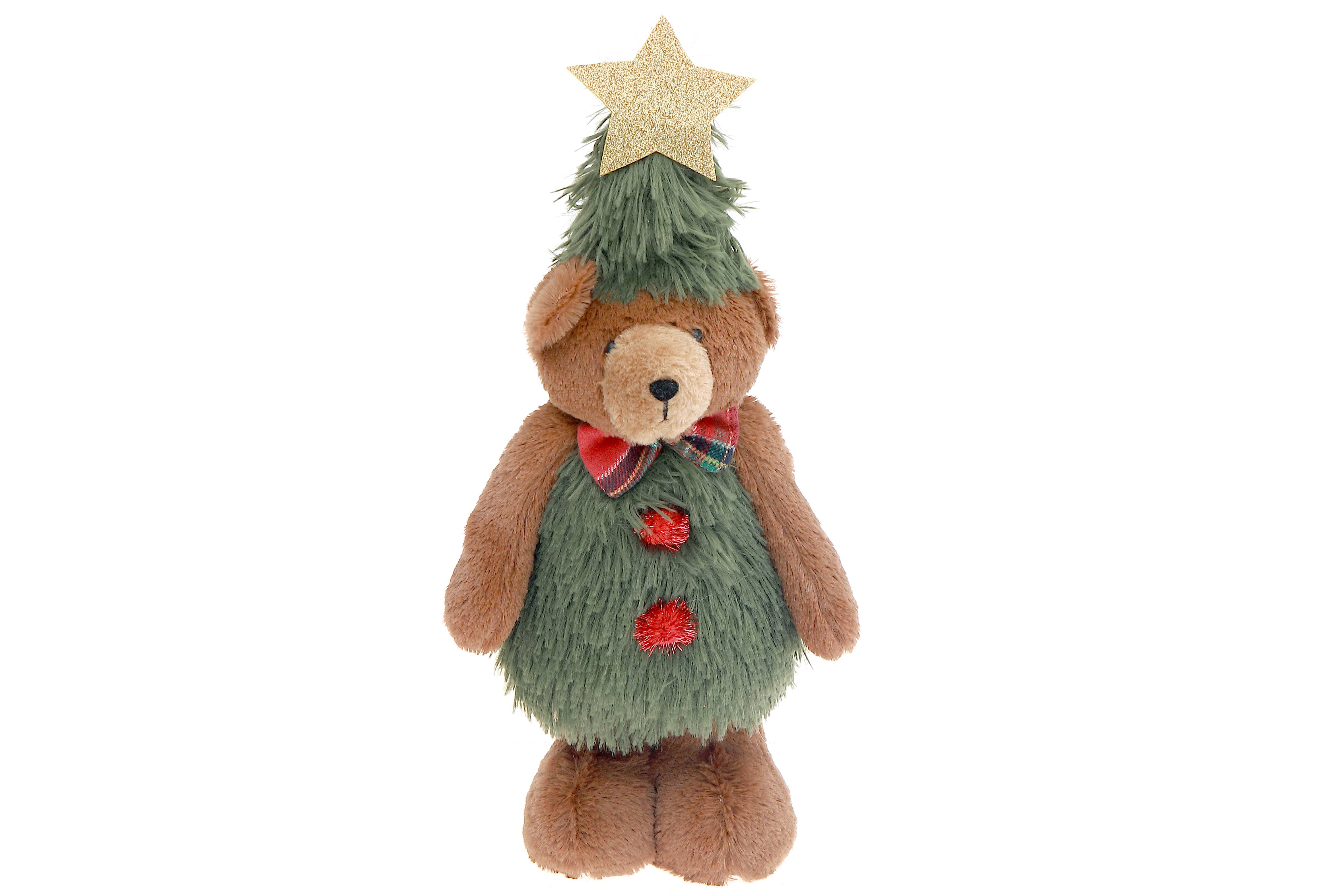 IH Casa Decor - Wholesale Christmas Decoration - NICHOLAS THE TEDDY BEAR PLUSH STANDER (18.5")