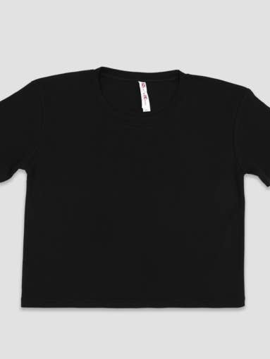 Laughing Giraffe - Wholesale T-shirt – women's - Women's Flowy Festival Crop Top T-shirt Boxy Tee -Blank4