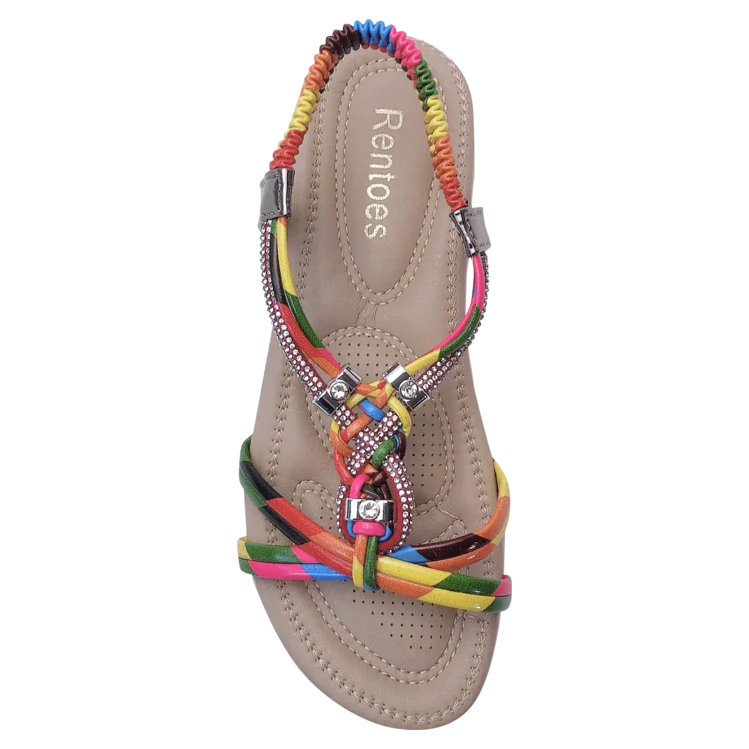 Rentoes – wholesale Sandals – Women's – Elegant Crystal Woven Summer Comfort Sandals V12003