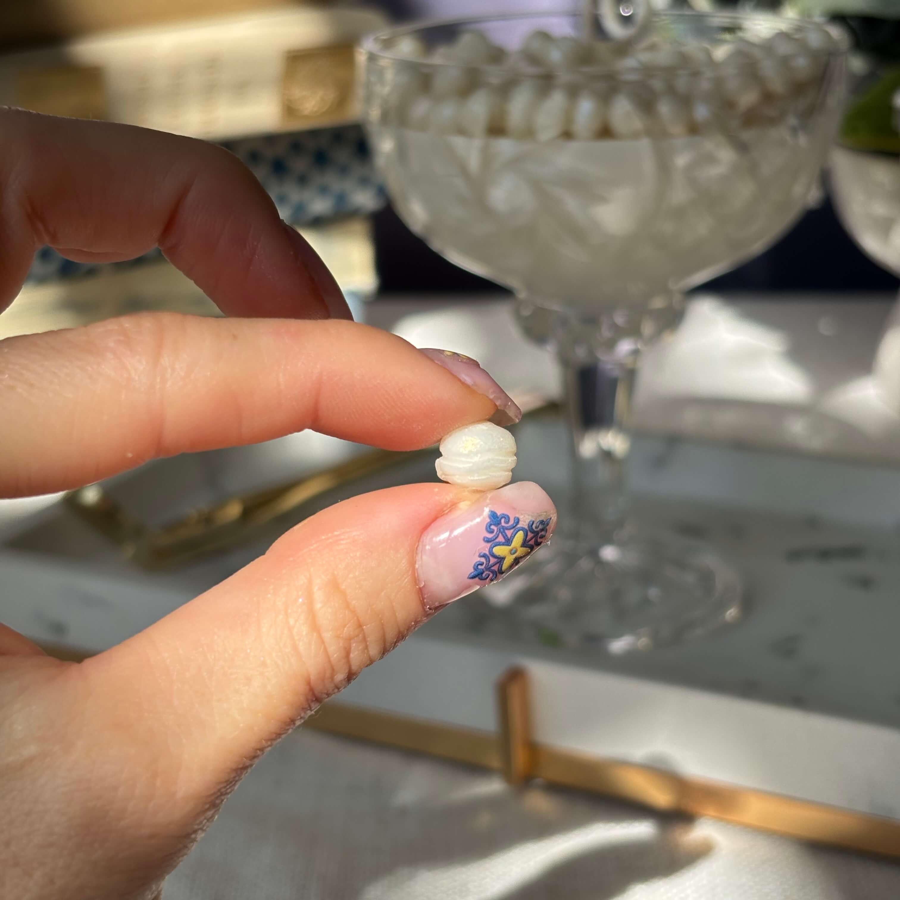 OH MY BOX – Großhandel Kerze im Glas / gefüllte Kerze – Elegante Perlenkerze in einem Kristallglas6