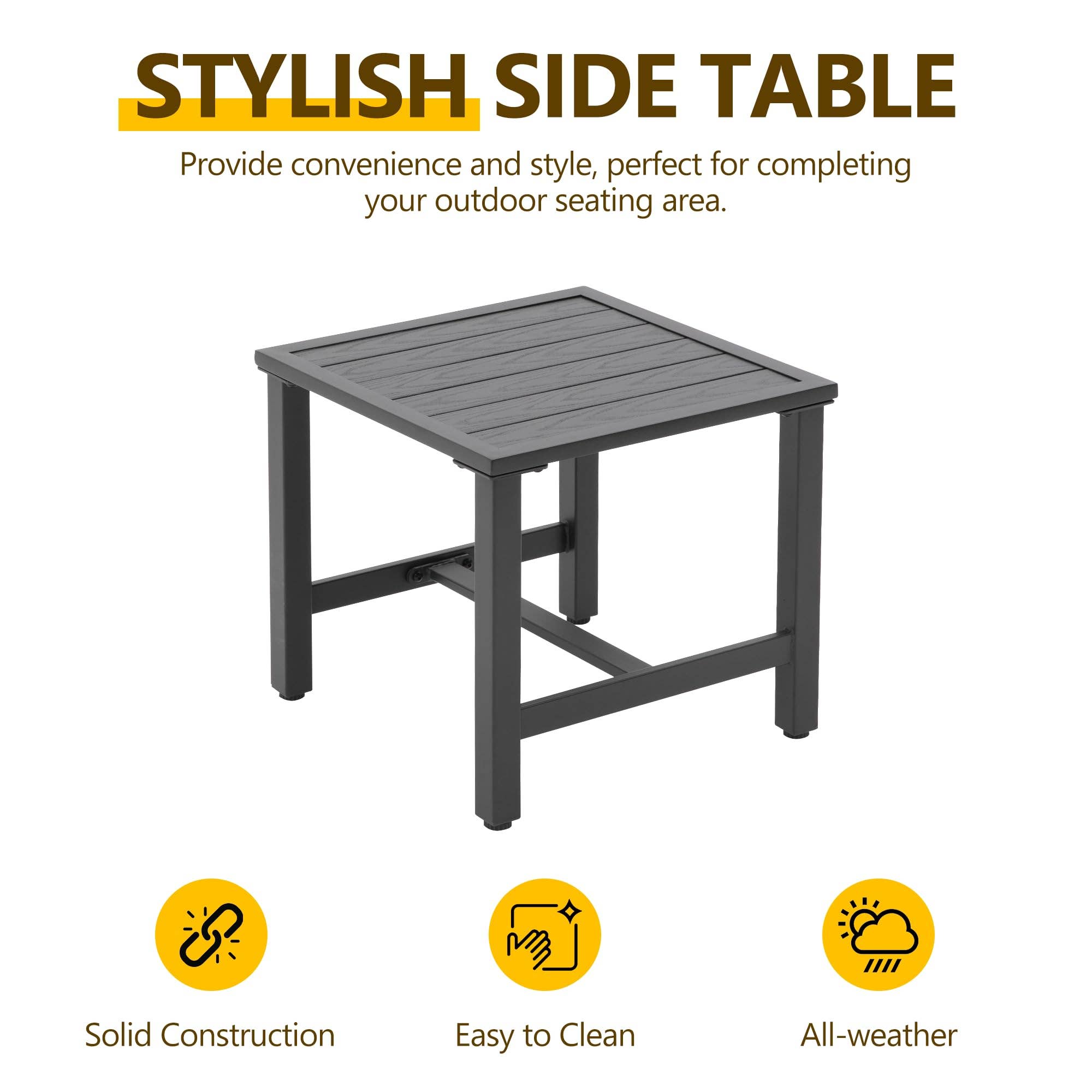 Heynemo - Wholesale Patio Set - 7PCS Rattan Patio Conversation Set with Swivel Chair8