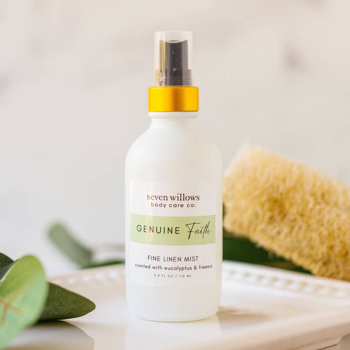 Room and Fine Linen Mist / Genuine Faith for wholesale by seven willows body care co.