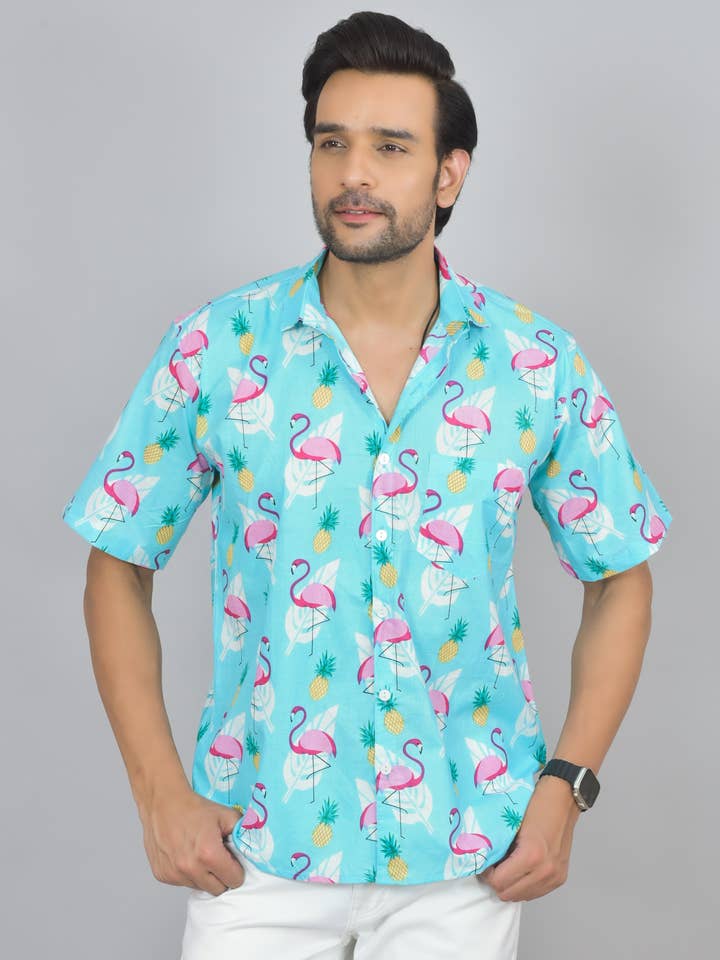 Camicia in cotone stampata a mano. per la vendita all'ingrosso da parte di AMRANIS