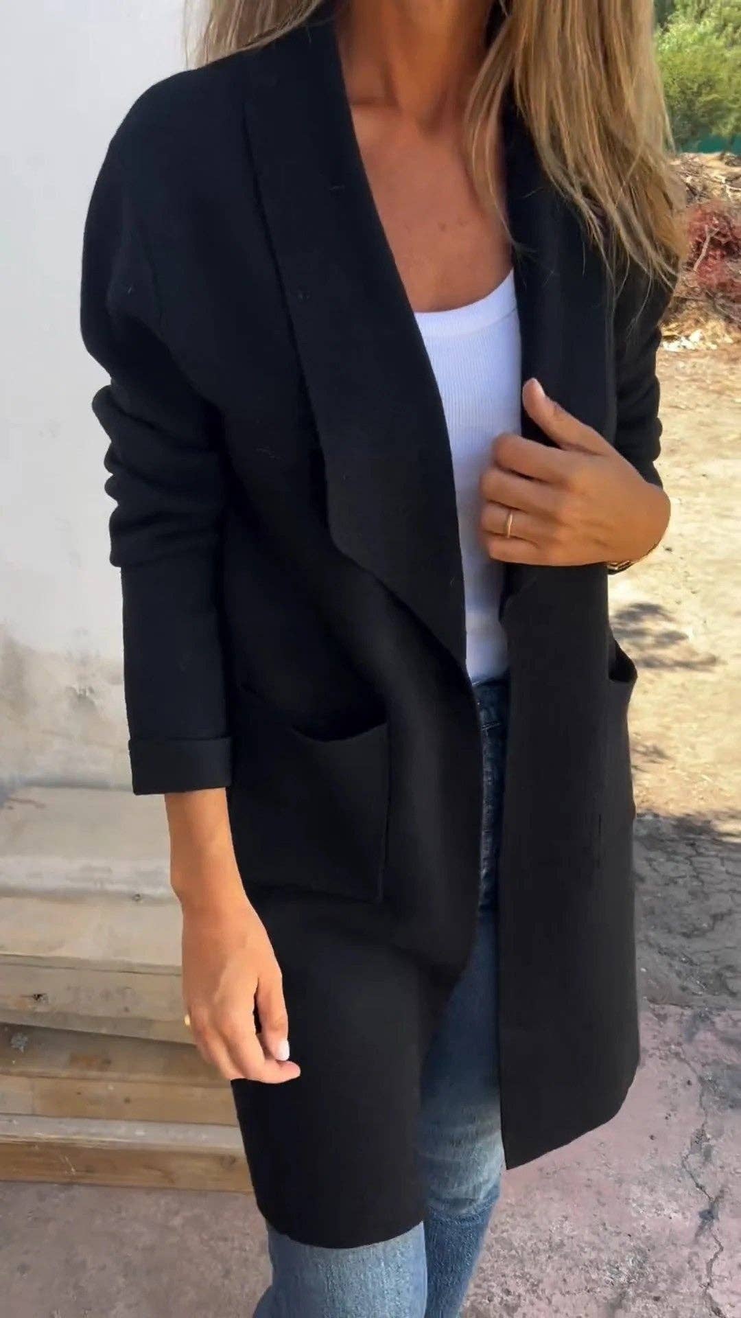 SALINA TRADING INC - Wholesale Coat - Women's - Autumn Winter Women Wool Coat with Lapel Collar2