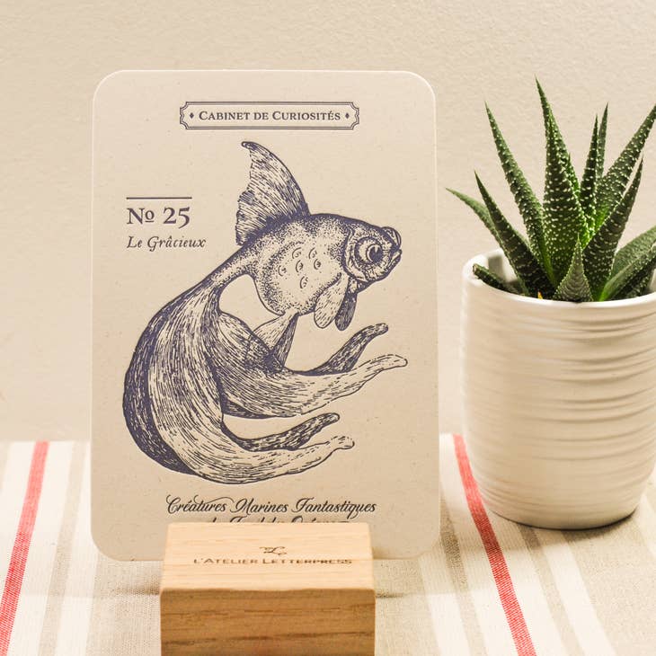 Wholesale Letterpress Carte Gold Fish for your store - Faire