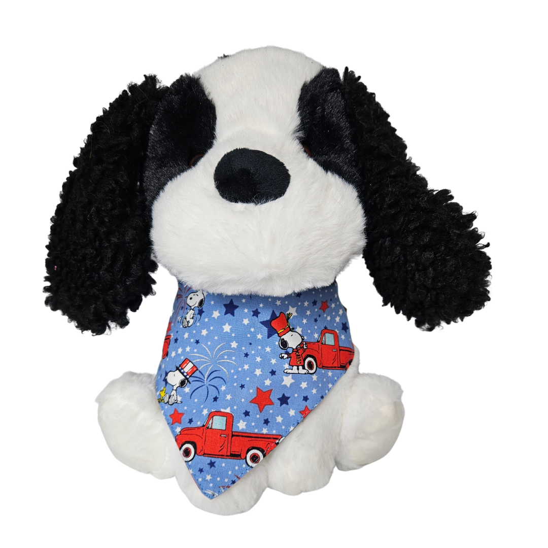 Barkriffic - Wholesale Pet Bandana - Dog - 4th. Of July Snoopy Bandana / Reversible Snap-On Dog Bandana0