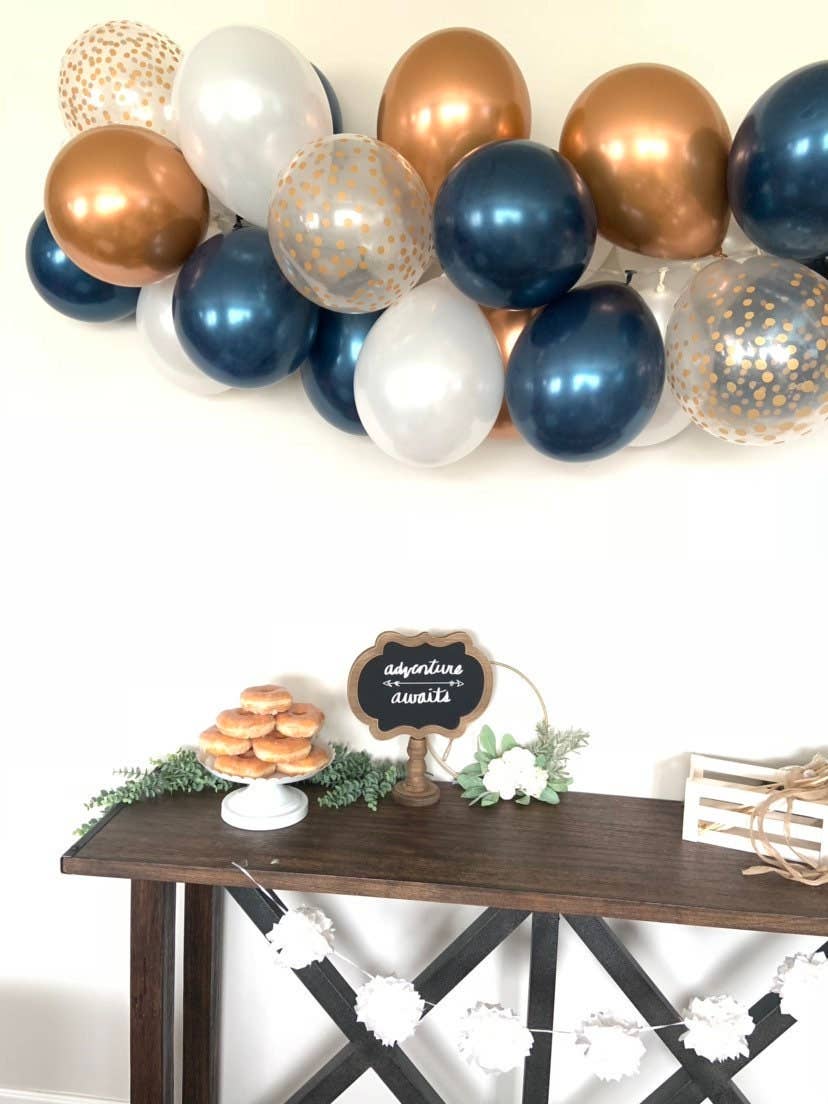 Hullaballoons - Wholesale DIY Craft Kit - Navy and Copper Balloon Garland DIY Kit | Copper and Navy Bridal Shower Decor | Gold Baby Shower | Wedding Balloon Garland Photo Prop7