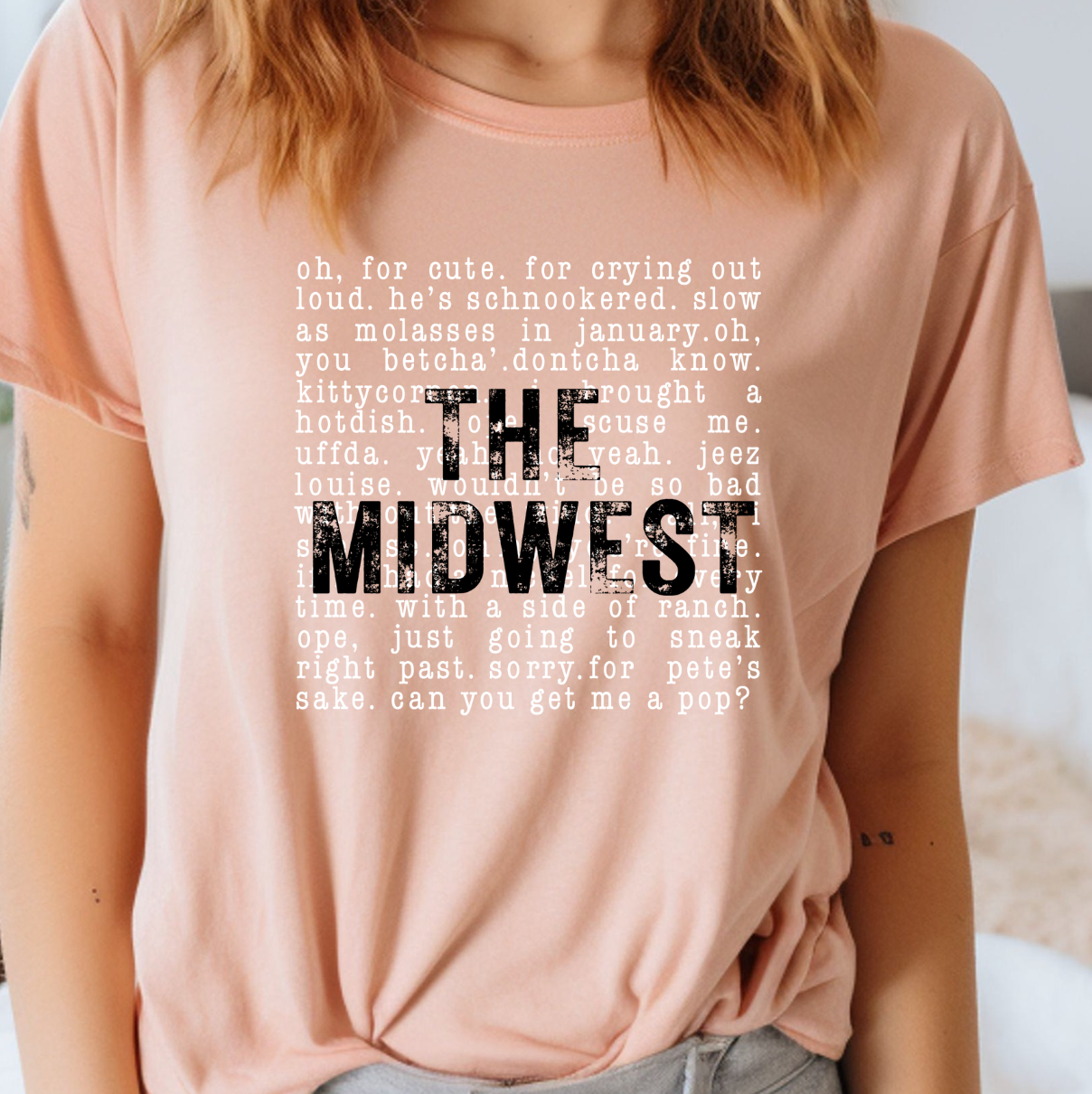 Kiki's Boutique - Wholesale Screen Printed T-Shirt - Women's - The Midwest Sayings Tee1