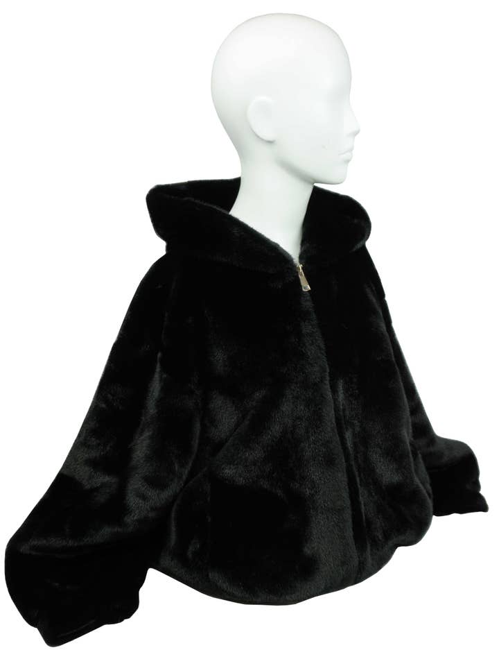 Anais - Wholesale Jacket - Women's - Faux fur hooded jacket MT090