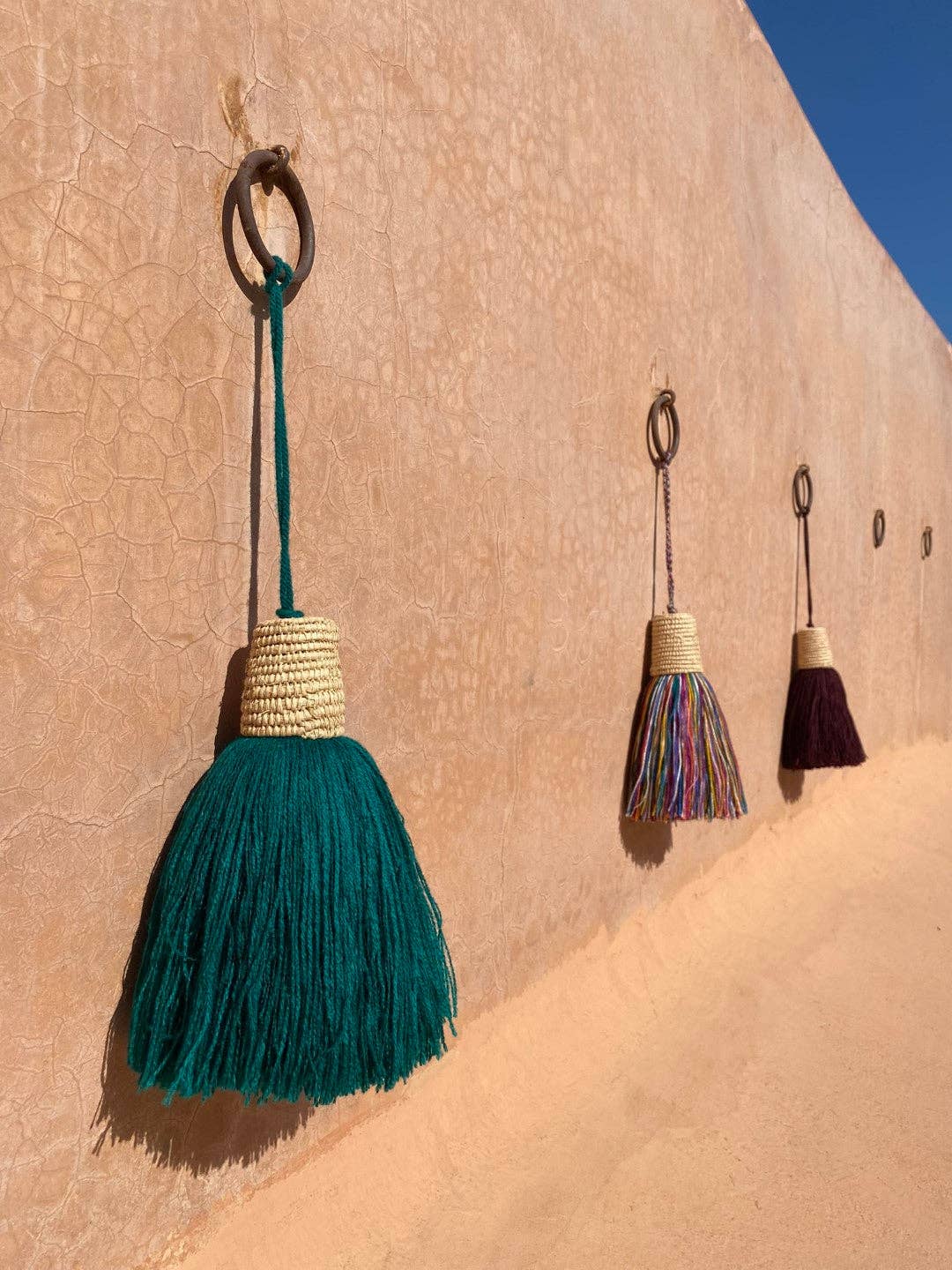 SOUK in the CITY - Wholesale Decorative Tassel/Wall Drop - XL Multi Tassel with Raffia Cup10