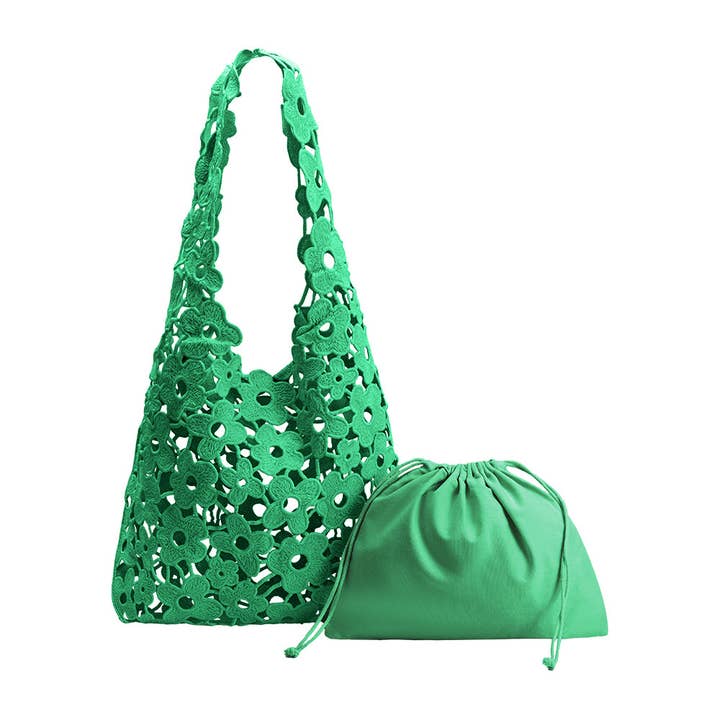 Melie Bianco - Wholesale Shoulder Bag - Women's - Aster Watermelon Floral Shoulder Bag