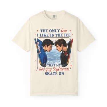 De enige ijs die ik leuk vind, is het ijs waarop mijn twee homoseksuele vriendjes schaatsen Comfort Colors T-shirt voor wholesale door Kennidi Co.