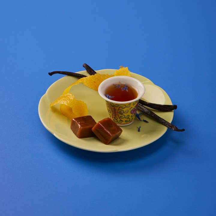 Le Bon Garcon - Caramels - Wholesale Caramel - Earl Grey Caramels, Blue Gift Box 6oz (Tea, Bergamot)1