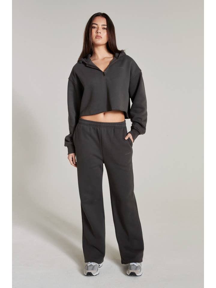 Vintage Black All Fenix Signature Wide Leg Track Pant for wholesale on Faire