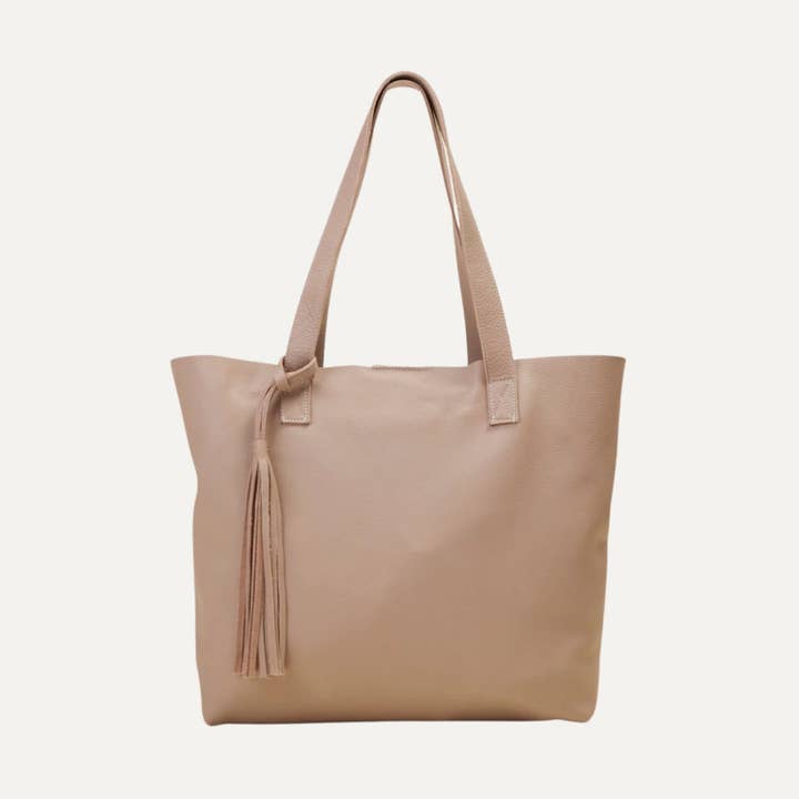 Draagtas | Taupe leer voor wholesale door Paulyjen