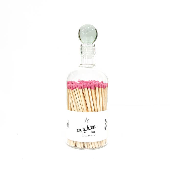 Enlighten the Occasion - Wholesale Matches - Colorful Long Tip Matchsticks and Glass Topper in Jar