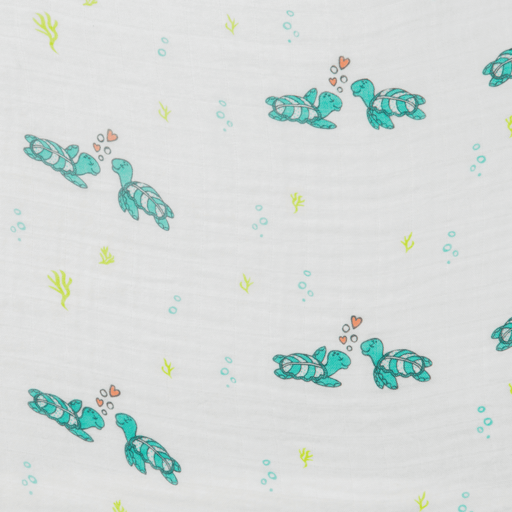 Coco Moon - Wholesale Swaddle - Baby - Honu Honi Muslin Swaddle Blanket3