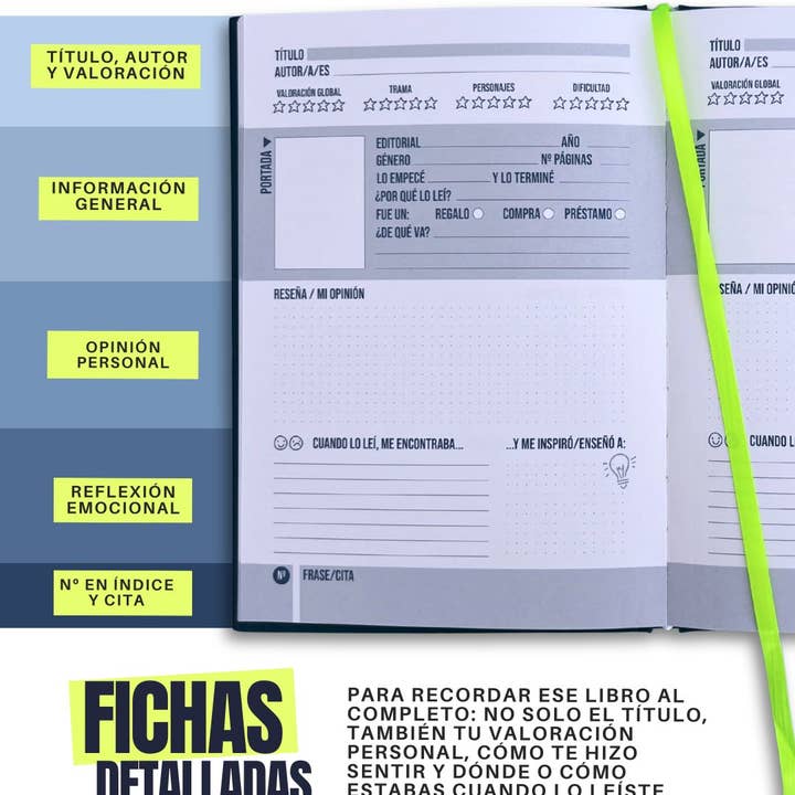 Pedrita Parker - Wholesale Journal/Diary - Reading Journal “The Great Adventure of Reading” - Hardcover stitched notebook to record up to 100 books4