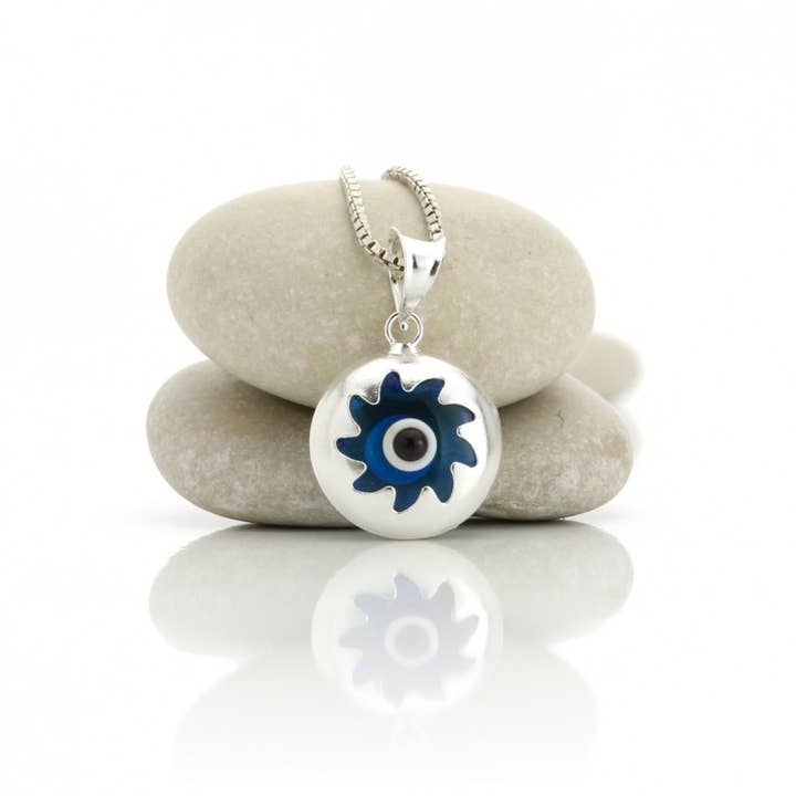 UniArt - Wholesale Individual Charm/Pendant - Turkish Eye in Dragee, Pendant in Silver 925