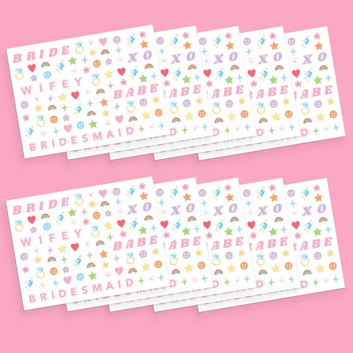 xo, Fetti - Wholesale Nail Art/Decal - Bride Decal Nail Stickers, Bachelorette Party Accessory,Gift3