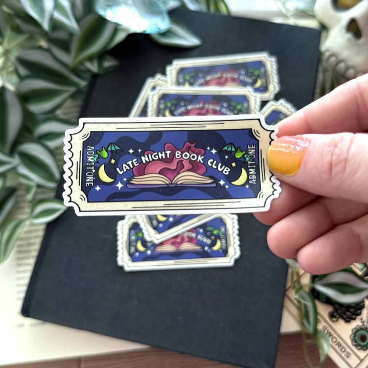 Bilhete de Cinema do Clube do Livro Noturno para Amantes de Livros Autocolante de Vinil por atacado de EhrynSka