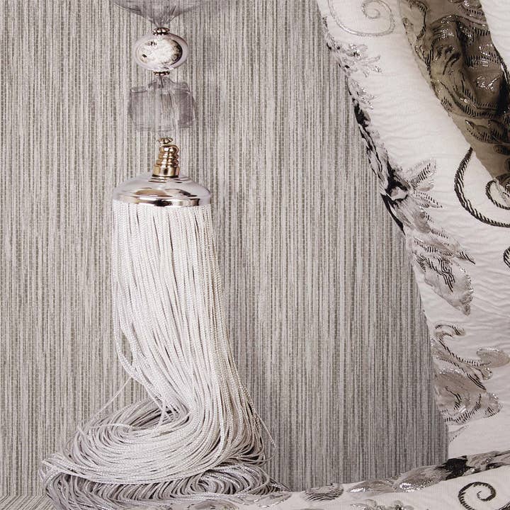 Modern Gray Fabric Texture Wallpaper, Home Wall Decor, Aesthetic Wallpaper, Textured Wallcovering Non-Adhesive and Non-Peel and Stick for wholesale by Walloro Luxury Embossed Wallpaper