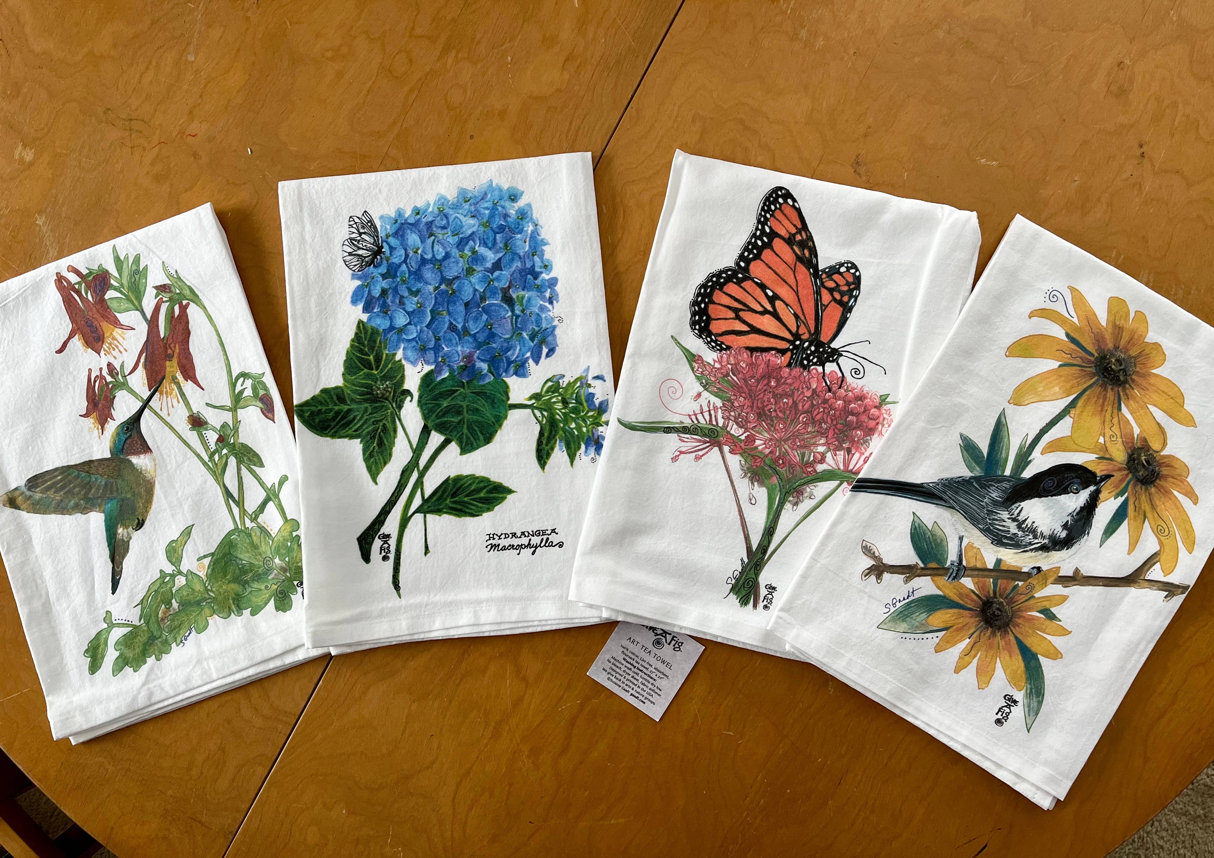 Give A Fig - Wholesale Tea Towel - Monarch Butterfly Tea Towel2