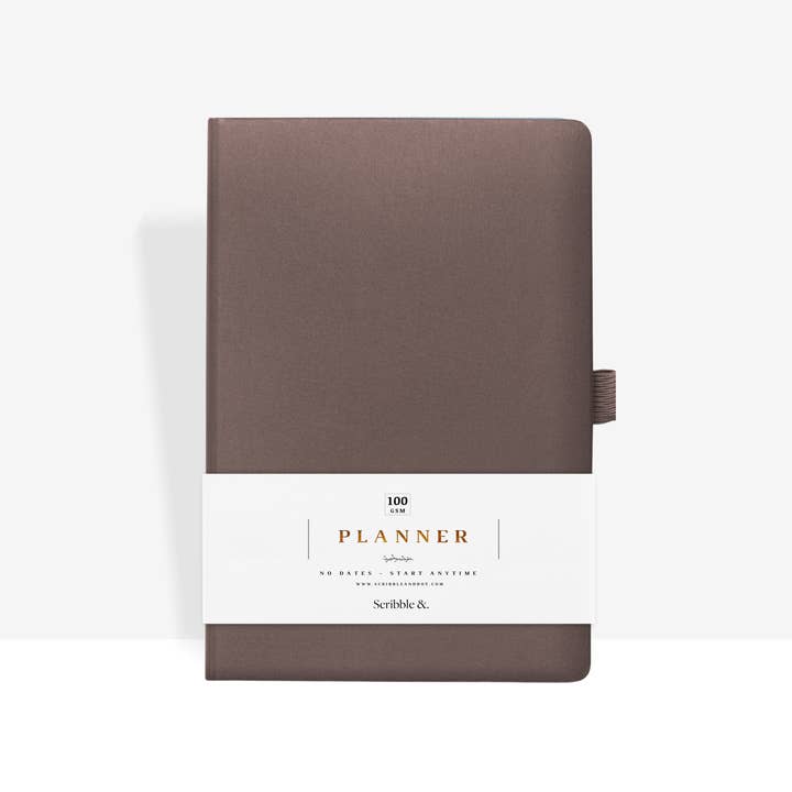 Daily Productivity Planner – Mocha for wholesale by Scribble & Dot