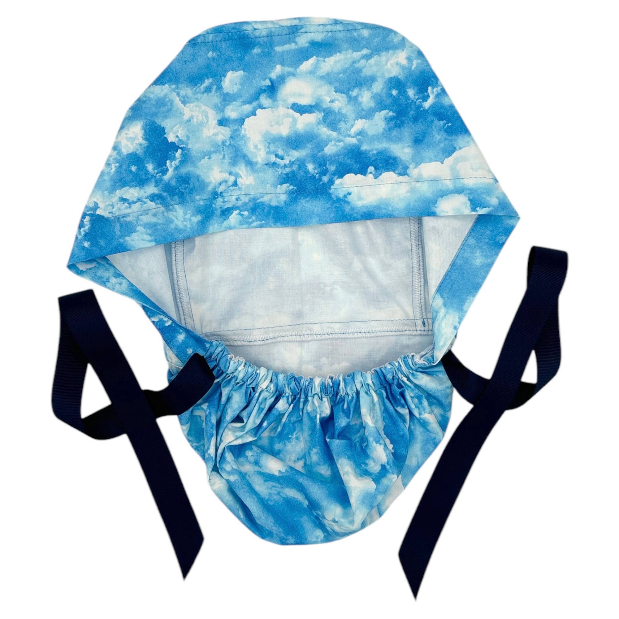 SewingLabPlus - Wholesale Healthcare Uniform - Women's - Blue Sky Scrub Cap Pony Tail Scrub Hat Ribbon Tie 6