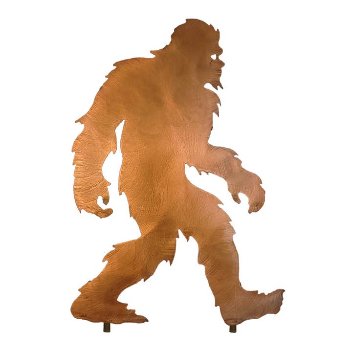 Crooks Designs - Wholesale Outdoor Ornament/Decor - BigFoot Walking Metal Yard Art Statue, Rust Finish