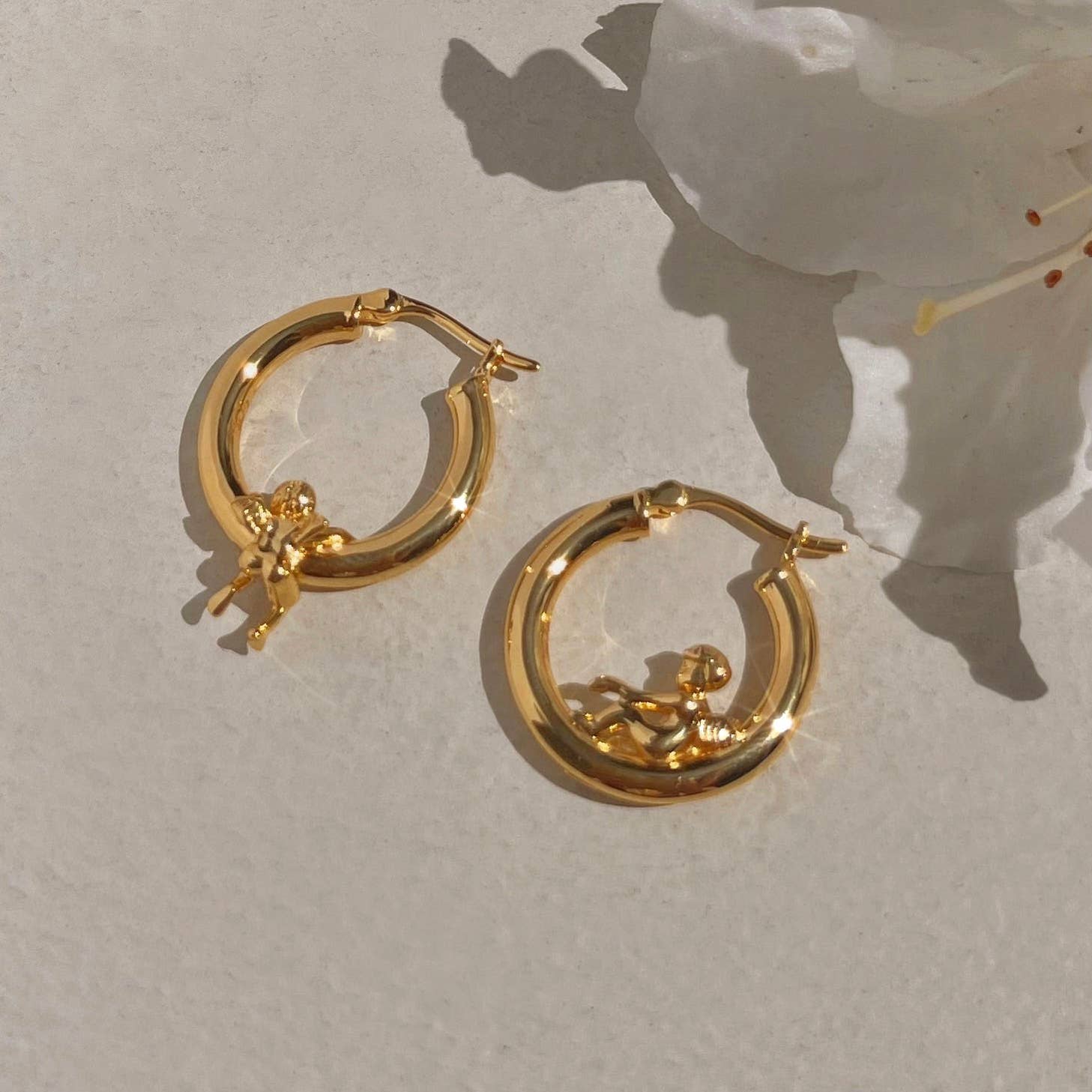 Mod + Jo - Wholesale Hoop Earrings - Cherub Hoops3