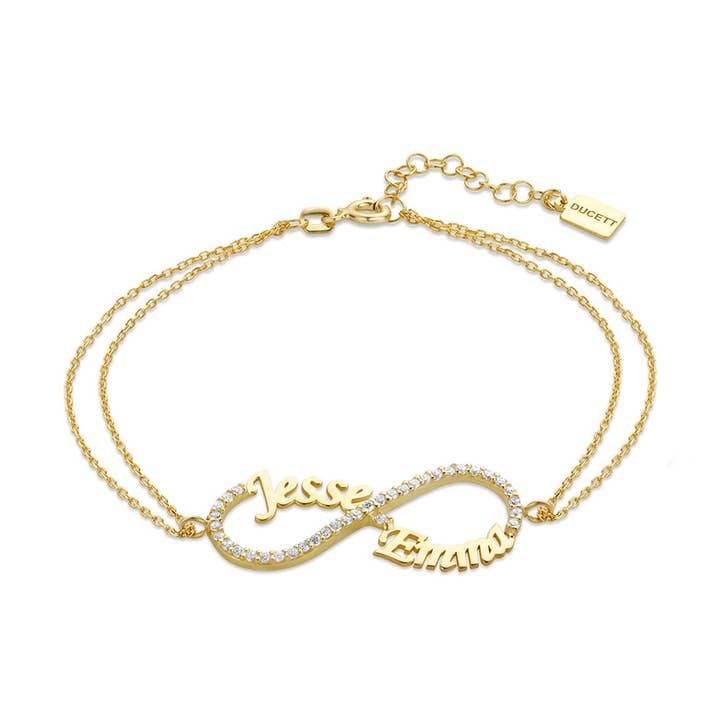 Sparkling Infinity Bracelet gold for wholesale by DUCETT