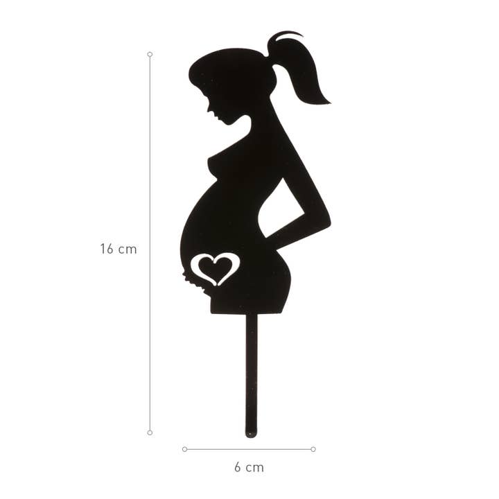 dekora – wholesale Tårta/Cupcake Topper – TÅRTA TOPPER GRAVID KVINNA 16X6CM