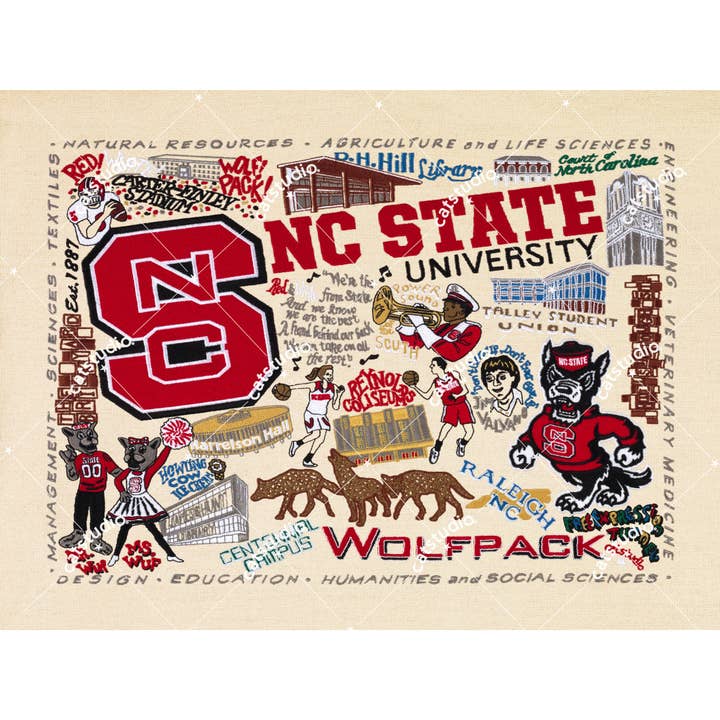 North Carolina State University Collegiate Fine Art Print for wholesale by catstudio
