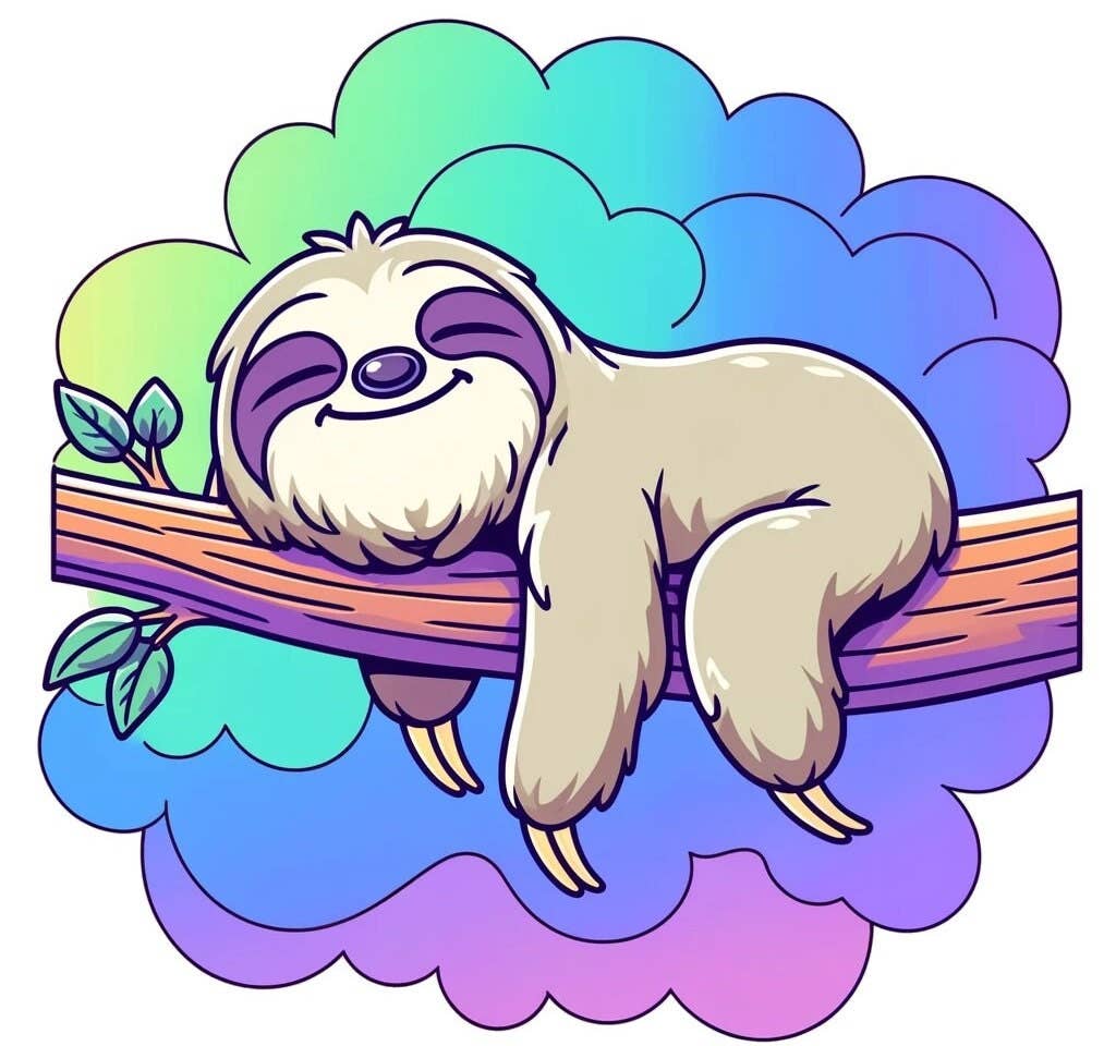 Mountain's Misfits - Wholesale Sticker - Sleeping Sloth Sticker3