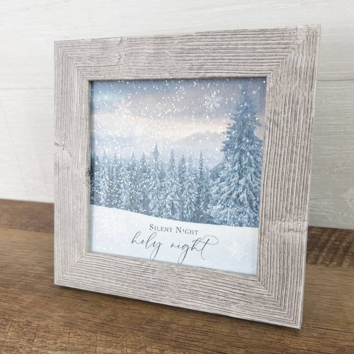 Summer Snow Art - Wholesale Christmas Wall Art - Silent Night Holy Night Christmas Snow Art Sign Picture